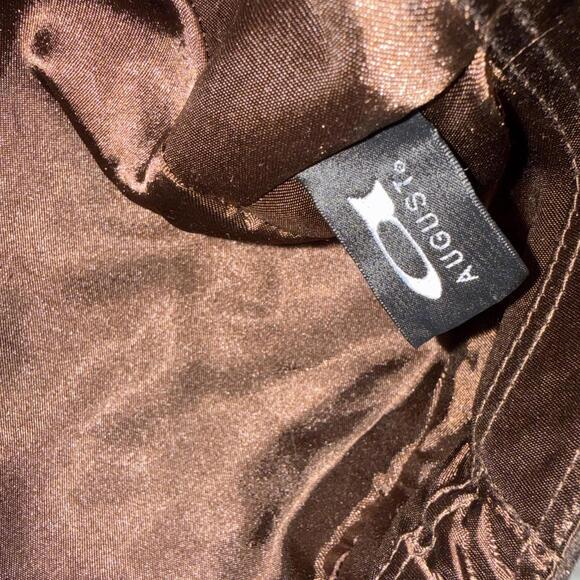 August Y2K Style Bow Brown Newsboy One Size Boho Hippie Wool Blend Ladies Hat - Picture 9 of 11